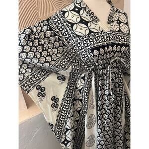 Vintage Kaftan Maxi Dress, vintage India 100% Cotton. Rare Print